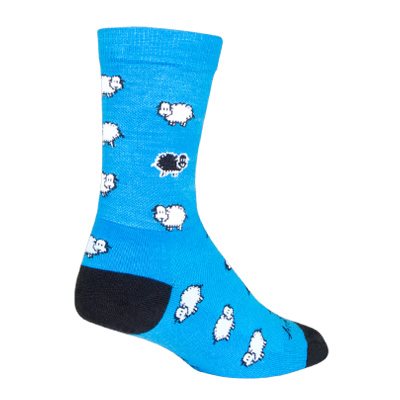SockGuy Black Sheep Wool 6" Crew Bike Sock