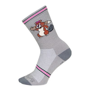 SockGuy Dam Girl 6" Crew Bike Sock Grey 