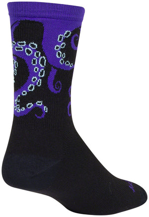 SockGuy TrentaCool 6" Crew Bike Sock Black/Purple