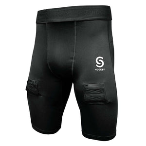Source for Sports Senior Base Layer Compression Jock Shorts Black