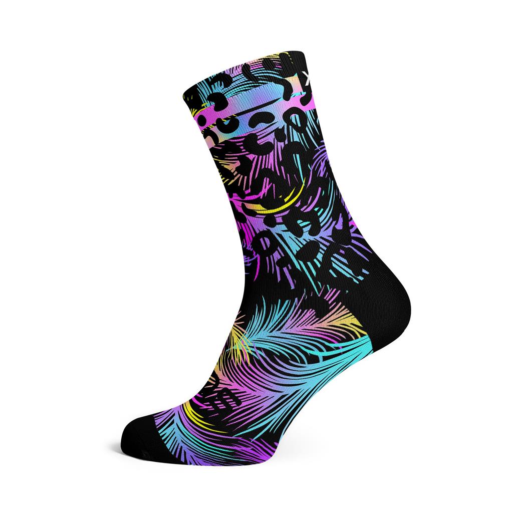 SOX Footwear Tropicals Crew Sock Pastel Black