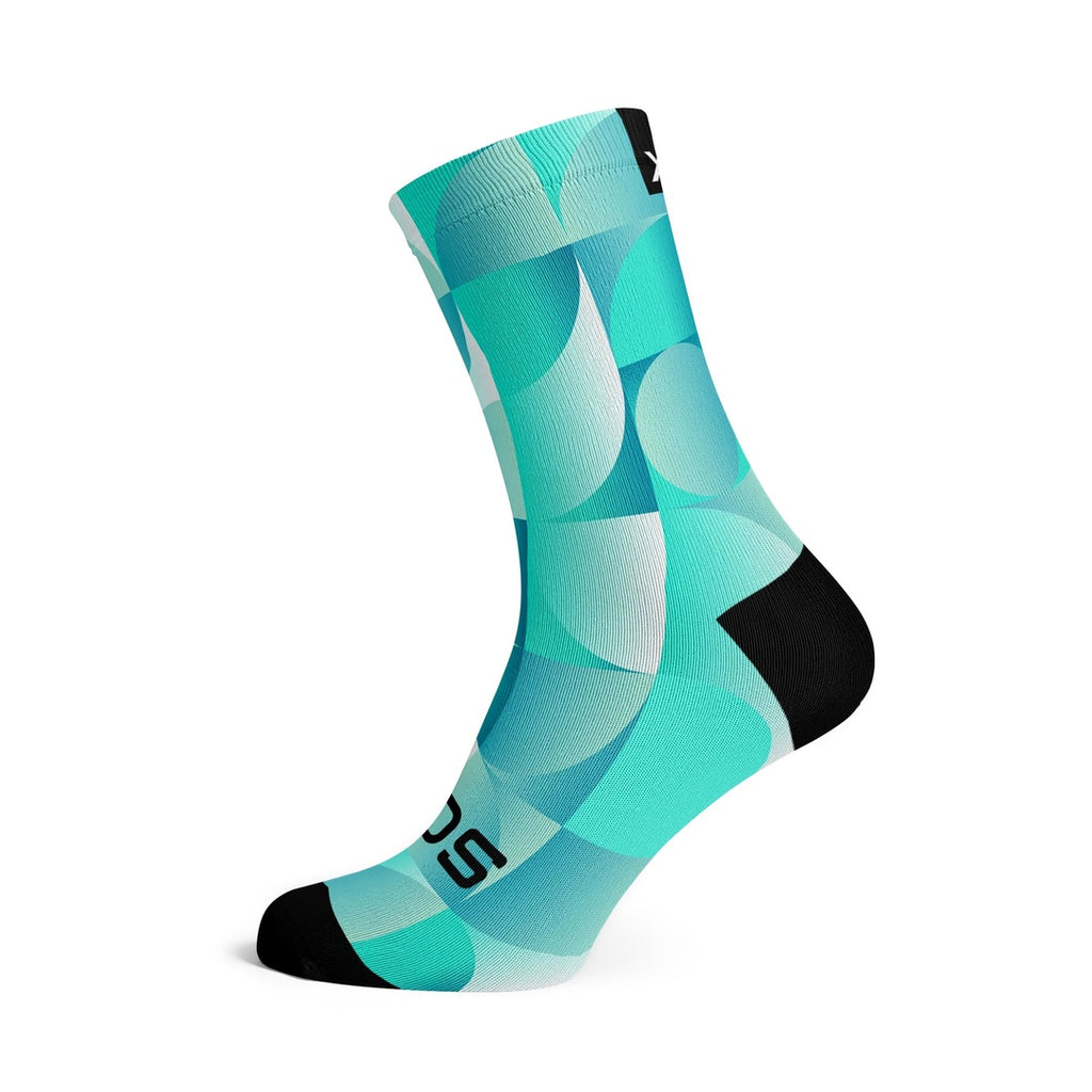 SOX Footwear Crew Bike Socks solid turquoise blue