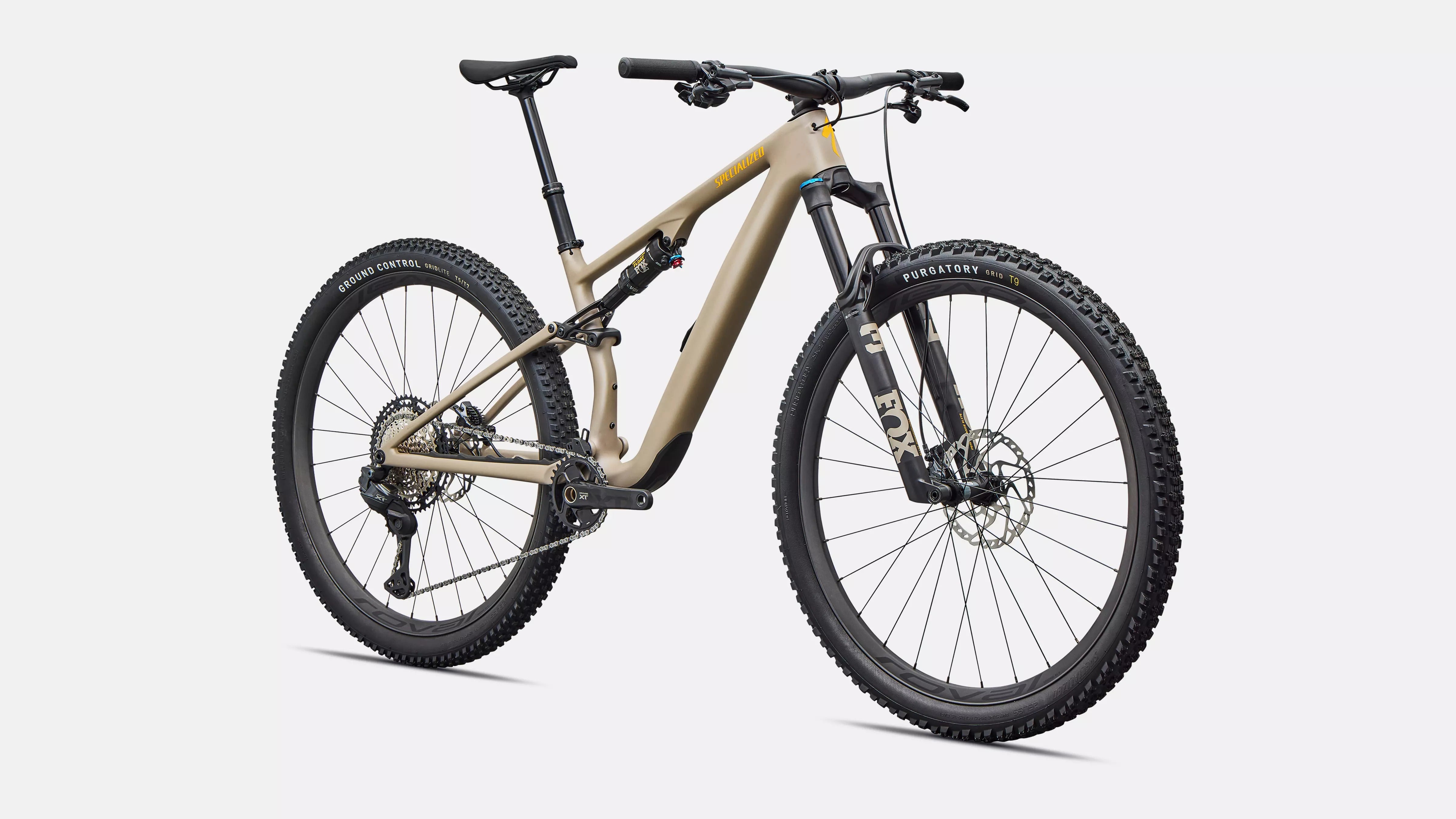 Specialized Epic 8 EVO Expert Di2 Full Suspension Bike 2026 Satin Sandstone Metallic/California Sunshine