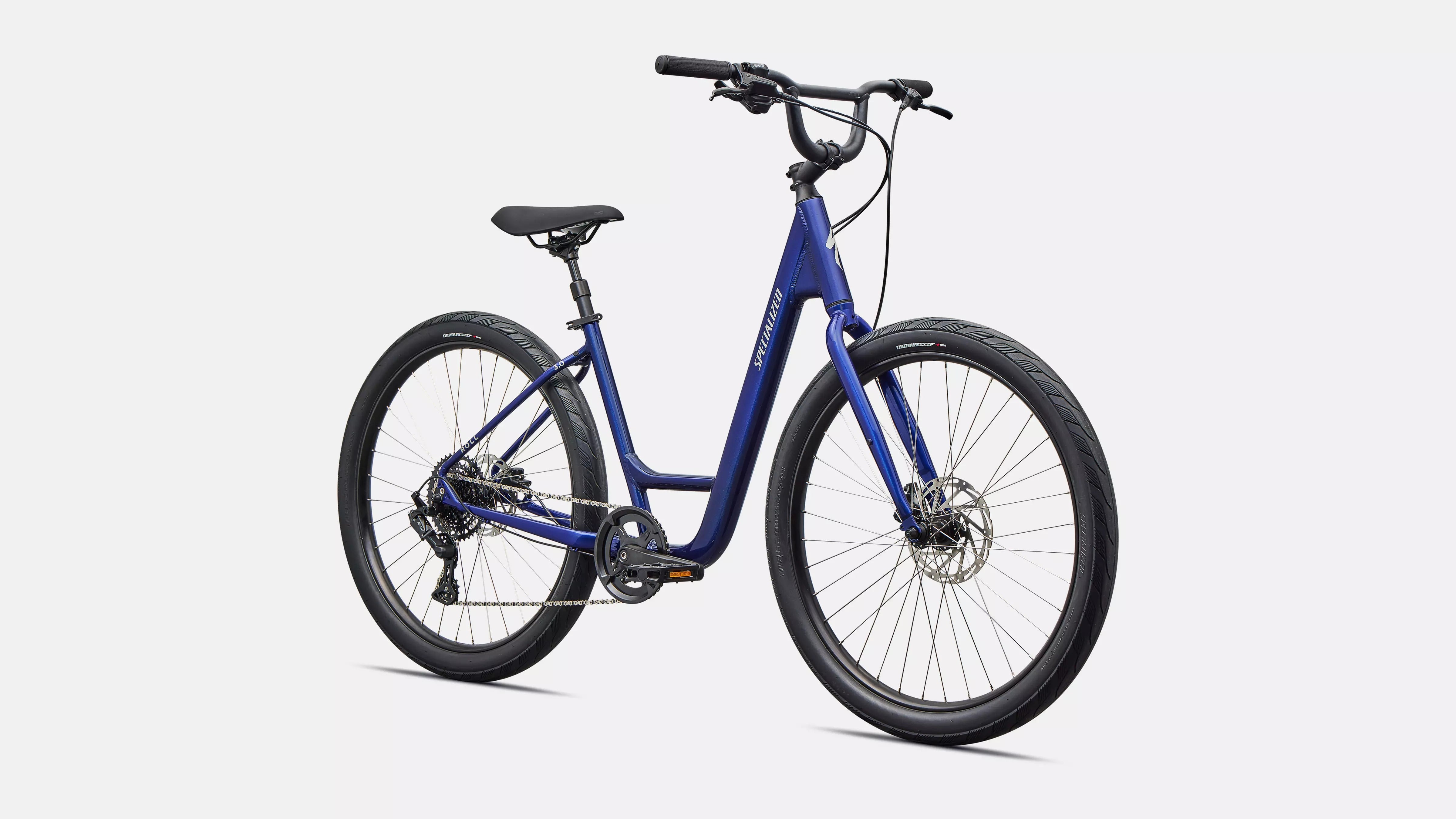 Specialized Roll 3.0 Low Entry Comfort Bike 2026 Gloss Majesty Blue/Dolomite Metallic 