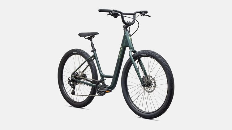 Specialized Roll 3.0 Low Entry Comfort Bike 2027 Gloss Oak Green Metallic/Powdered Lime 