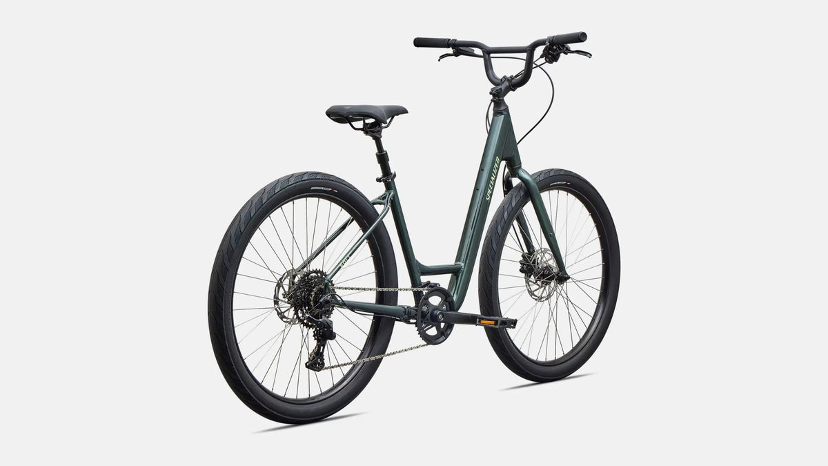 Specialized Roll 3.0 Low Entry Comfort Bike 2027 Gloss Oak Green Metallic/Powdered Lime 