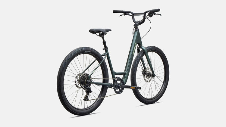 Specialized Roll 3.0 Low Entry Comfort Bike 2027 Gloss Oak Green Metallic/Powdered Lime 