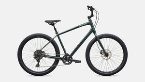 Specialized Roll 3.0 Step-Over Comfort Bike 2027 Gloss Oak Green Metallic/Powdered Lime