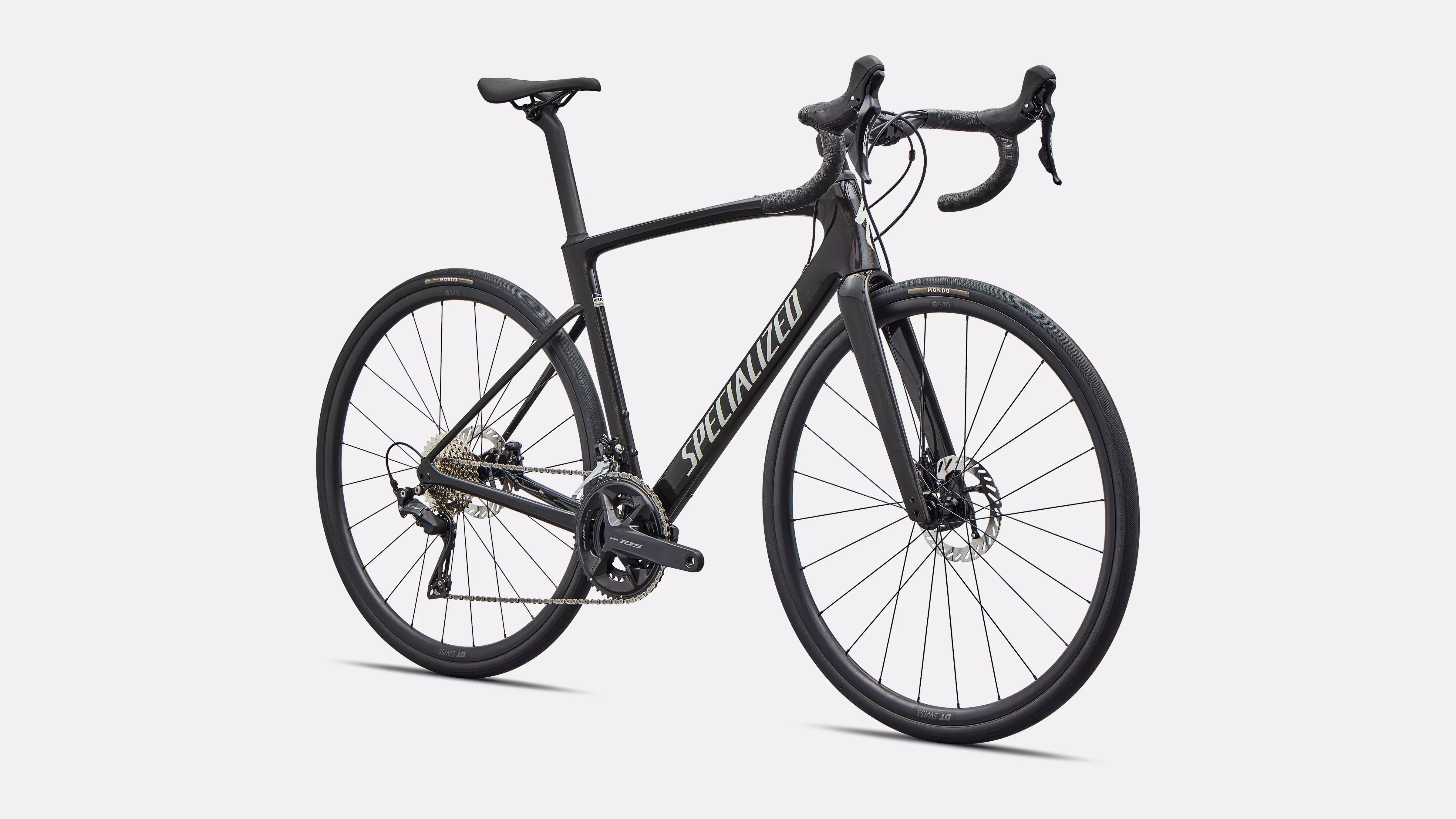 Specialized Roubaix SL8 Sport Performance Road Bike 2026 Gloss Obsidian Metalic/Dune White
