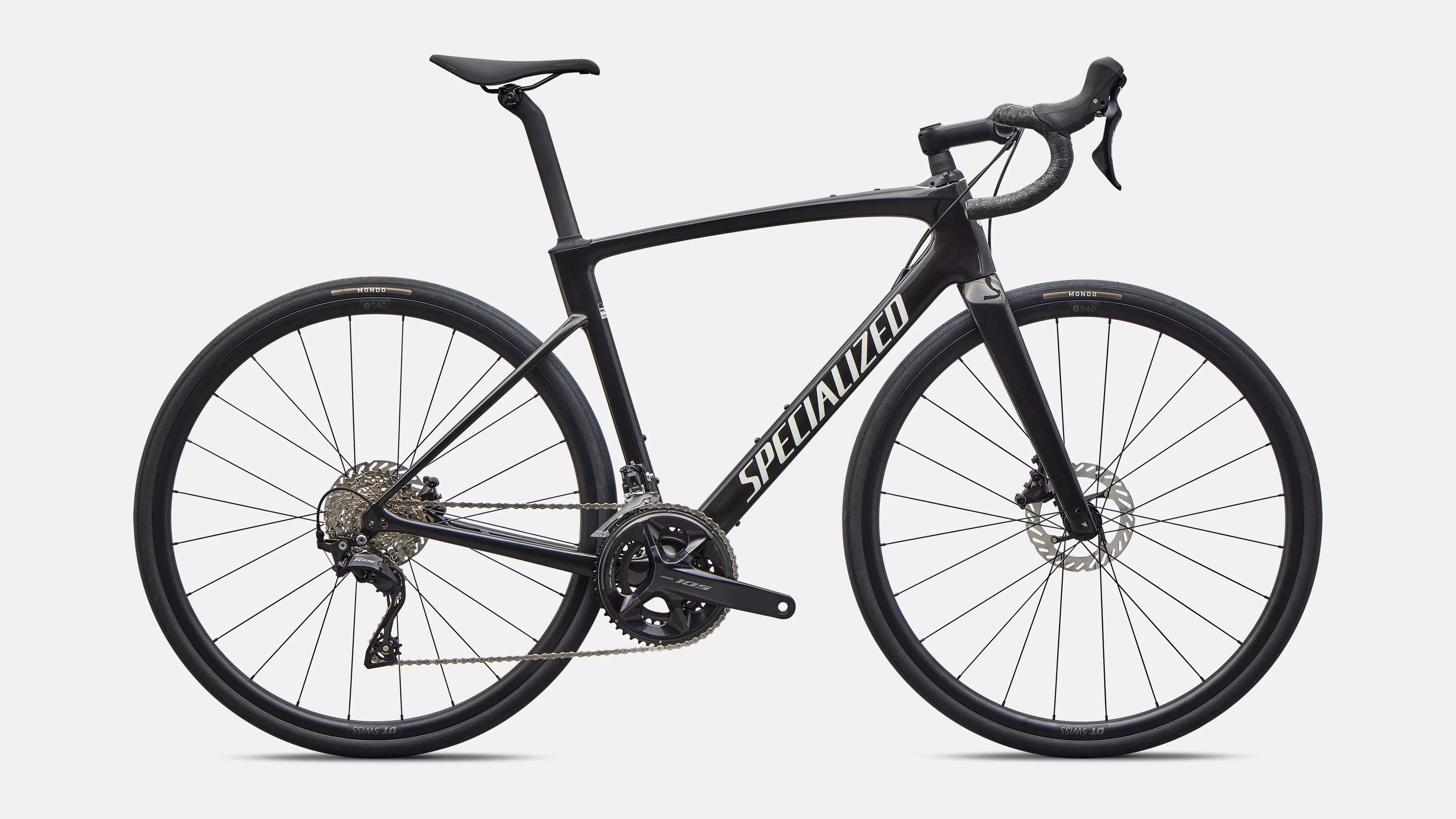 Specialized Roubaix SL8 Sport Performance Road Bike 2026 Gloss Obsidian Metalic/Dune White