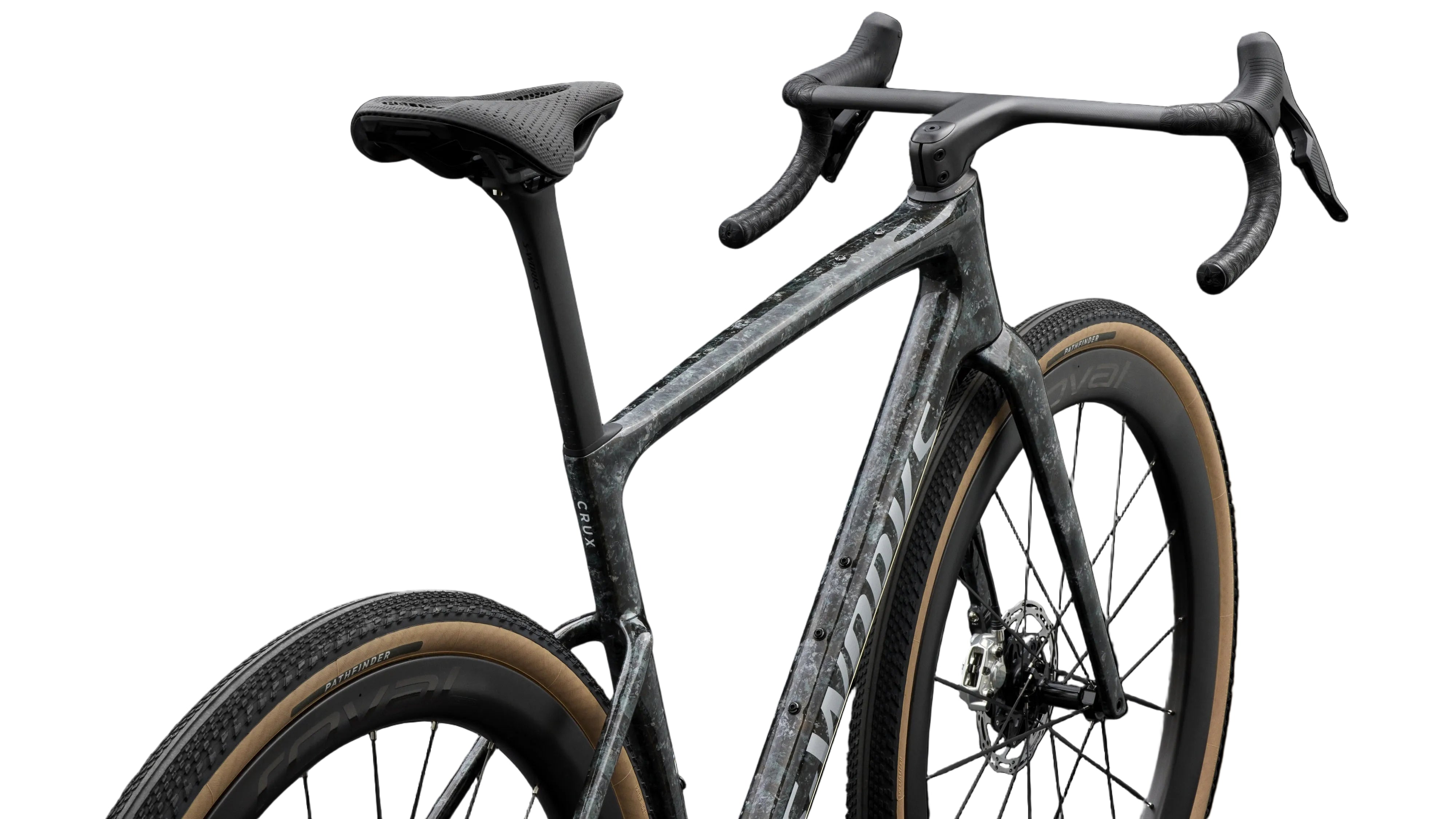 Specialized S-Works Crux 5 (SRAM Red XPLR) Gravel Bike 2027 Fjord Gold Sandstone Blurred Impasto/Gloss Flake Silver