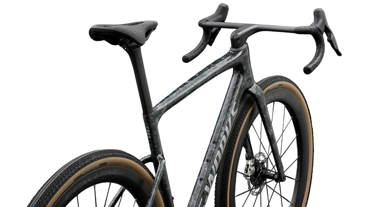 Specialized S-Works Crux 5 (SRAM Red XPLR) Gravel Bike 2027 Fjord Gold Sandstone Blurred Impasto/Gloss Flake Silver