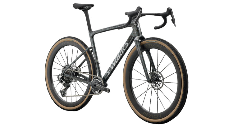 Specialized S-Works Crux 5 (SRAM Red XPLR) Gravel Bike 2027 Fjord Gold Sandstone Blurred Impasto/Gloss Flake Silver