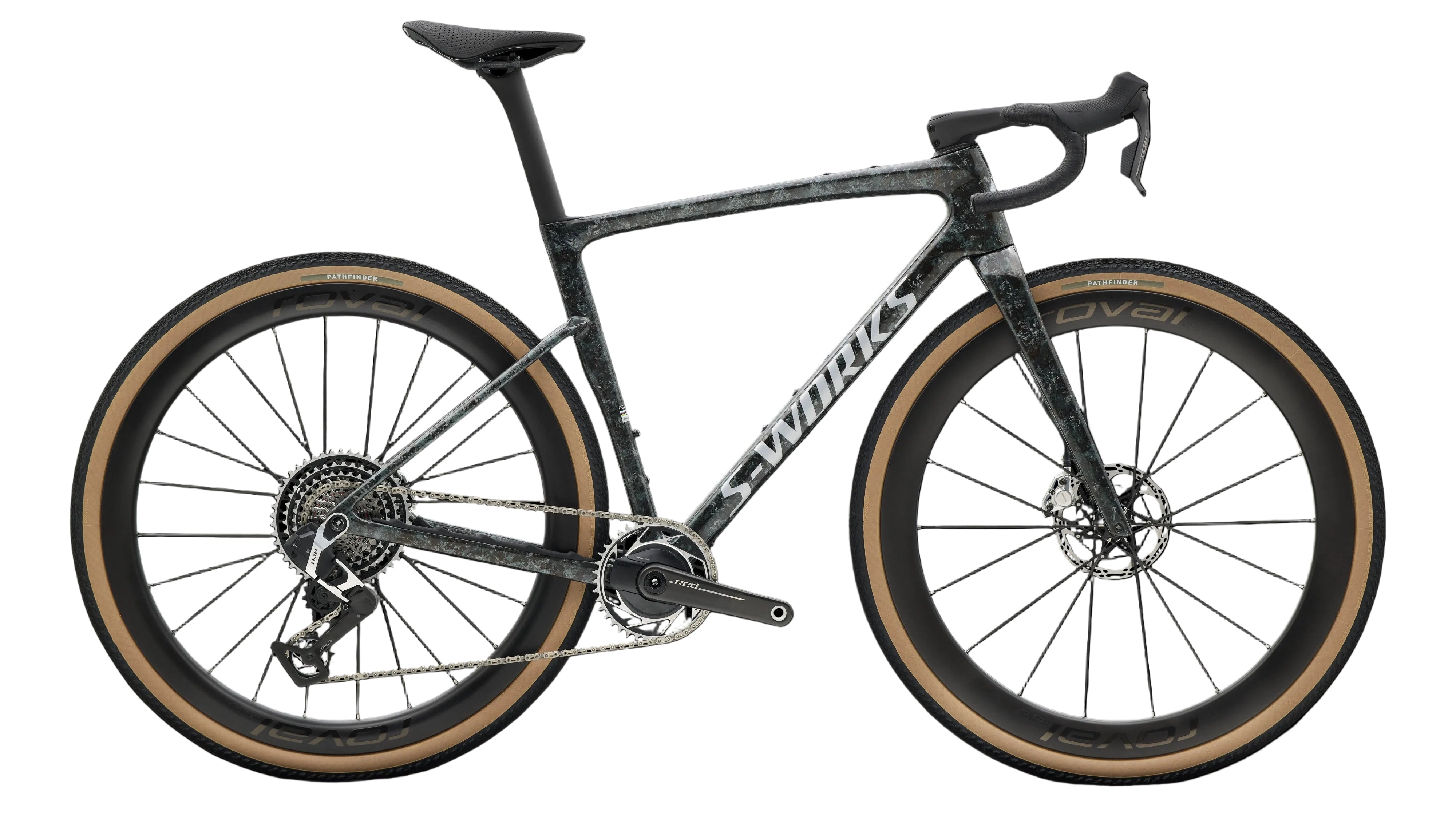 Specialized S-Works Crux 5 (SRAM Red XPLR) Gravel Bike 2027 Fjord Gold Sandstone Blurred Impasto/Gloss Flake Silver