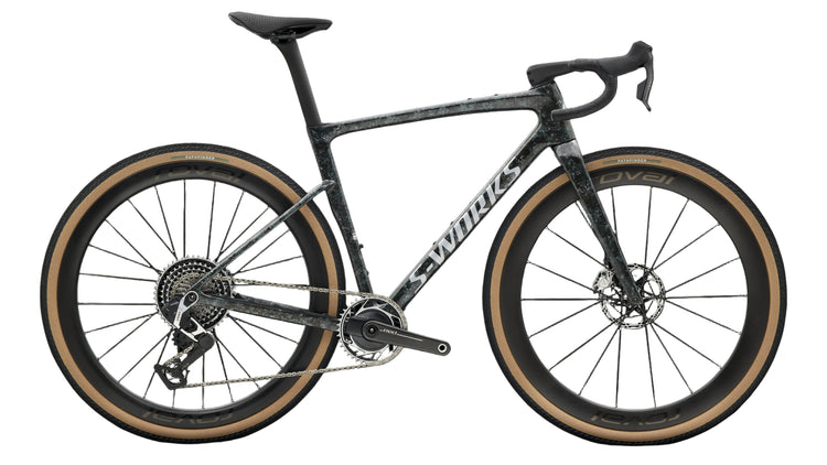 Specialized S-Works Crux 5 (SRAM Red XPLR) Gravel Bike 2027 Fjord Gold Sandstone Blurred Impasto/Gloss Flake Silver