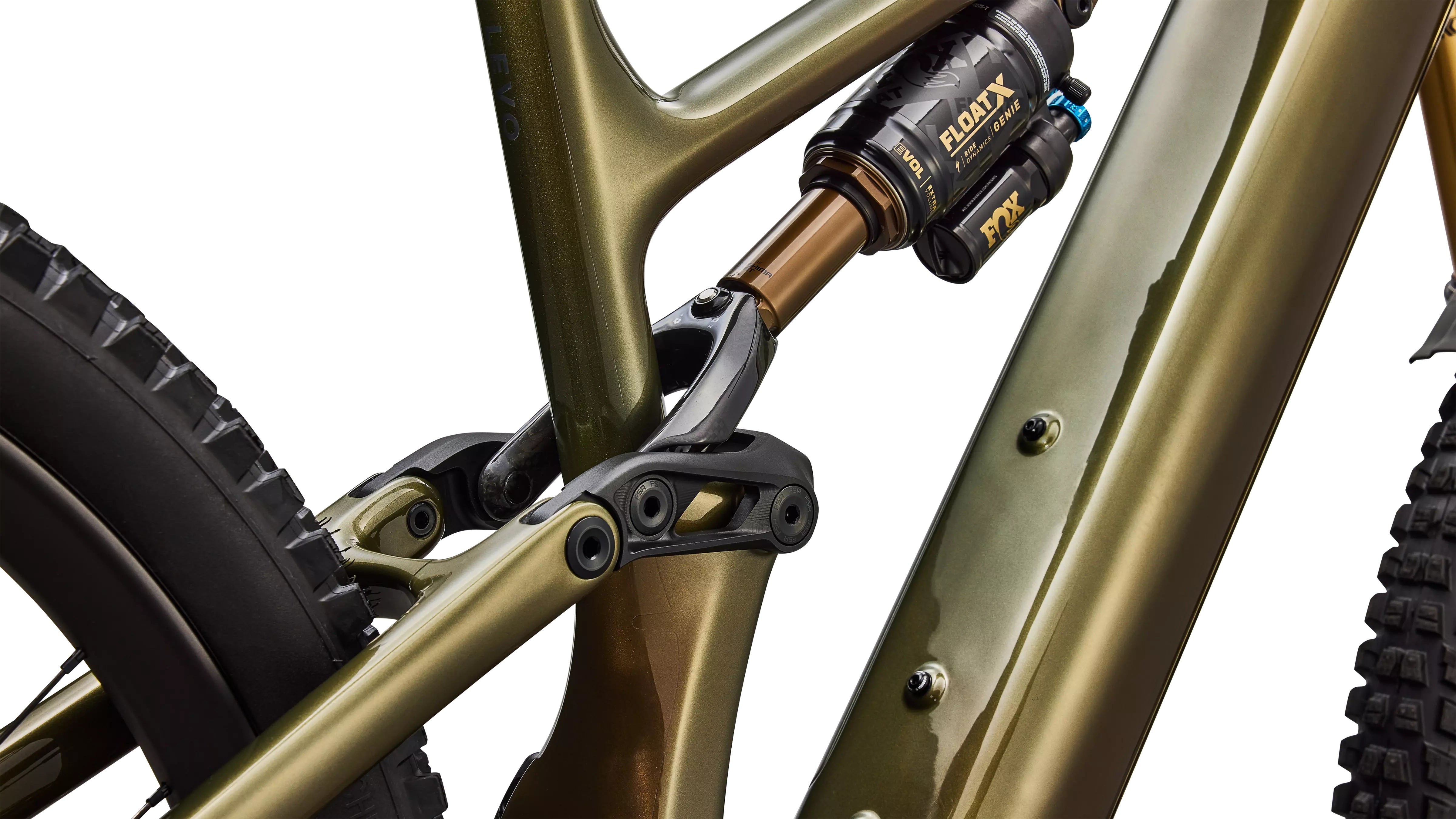 Specialized S-Works Turbo Levo 4 Full Suspension Electric Bike 2026 Gloss Laurel Green/Burnt Gold/Chrome