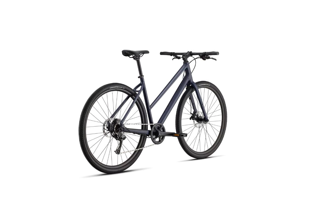 Specialized Sirrus X 1.0 Step-Thru Fitness Bike 2025 Satin Deep Marine/Grey Blue Reflective