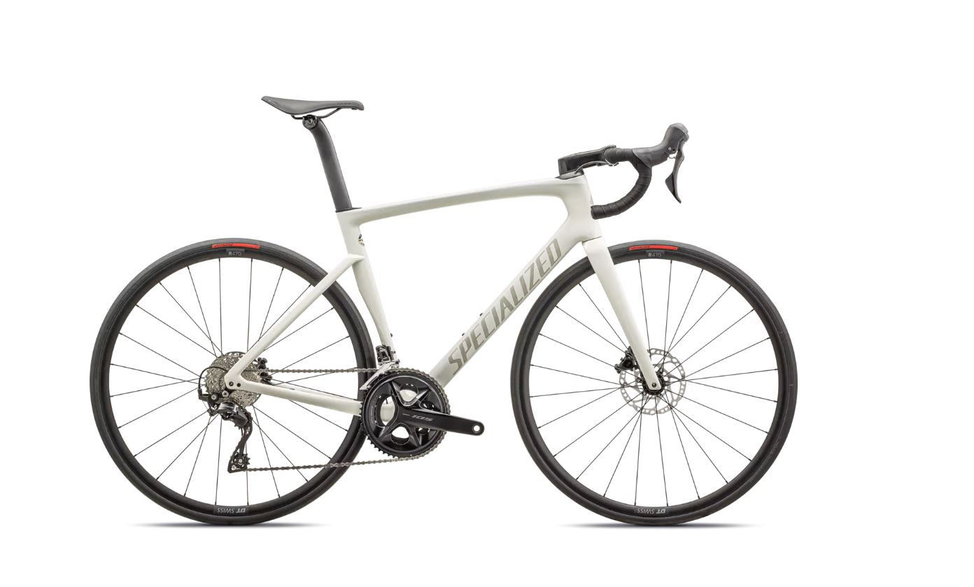 Specialized Tarmac SL7 Sport (Shimano 105) Performance Road Bike 2025 Gloss Dune White/10% Chaos Pearl 