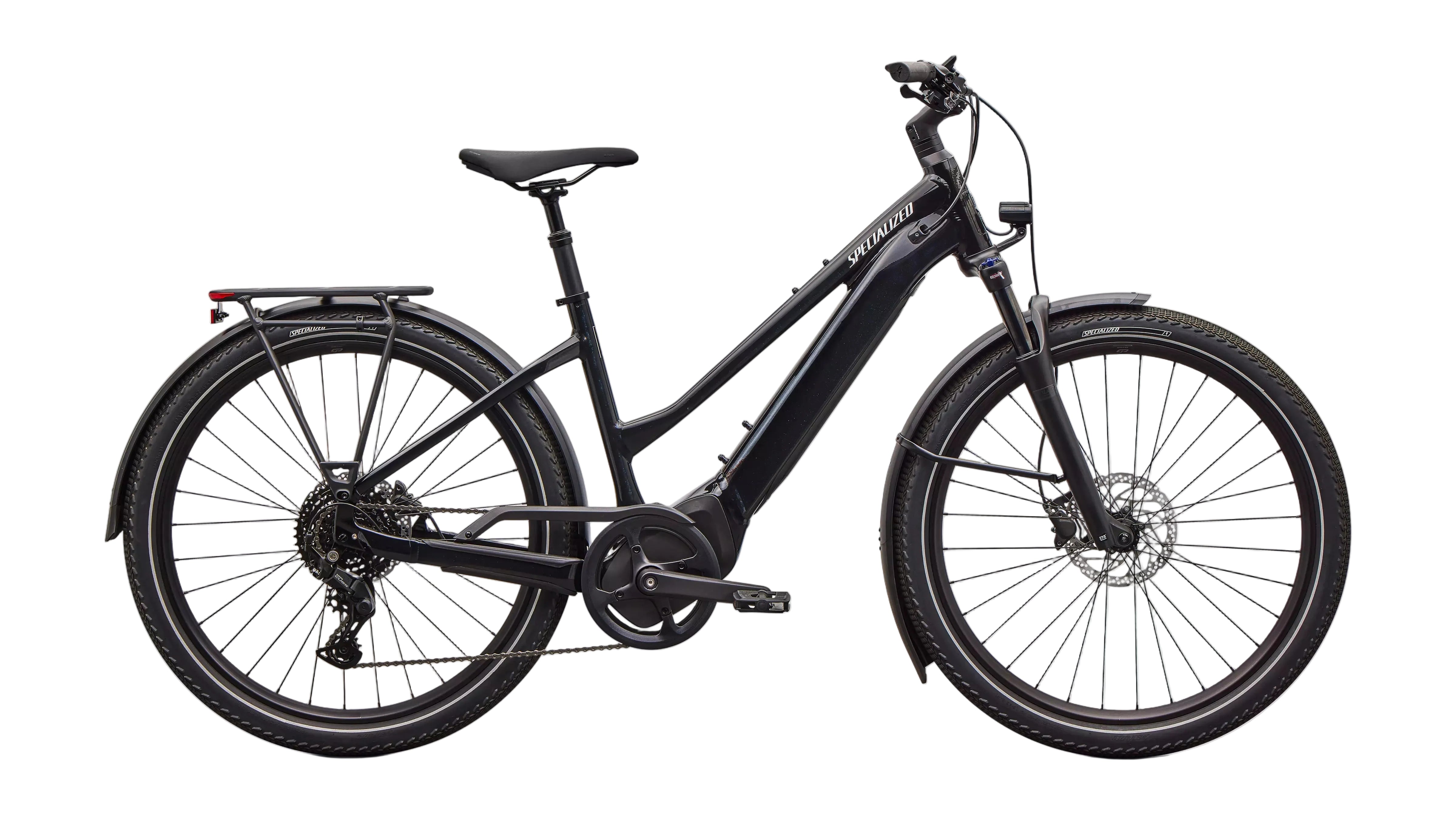 Specialized Turbo Vado 4.0 Step-Through Electric Bike 2026 Gloss Cast Black/Satin Silver Reflective