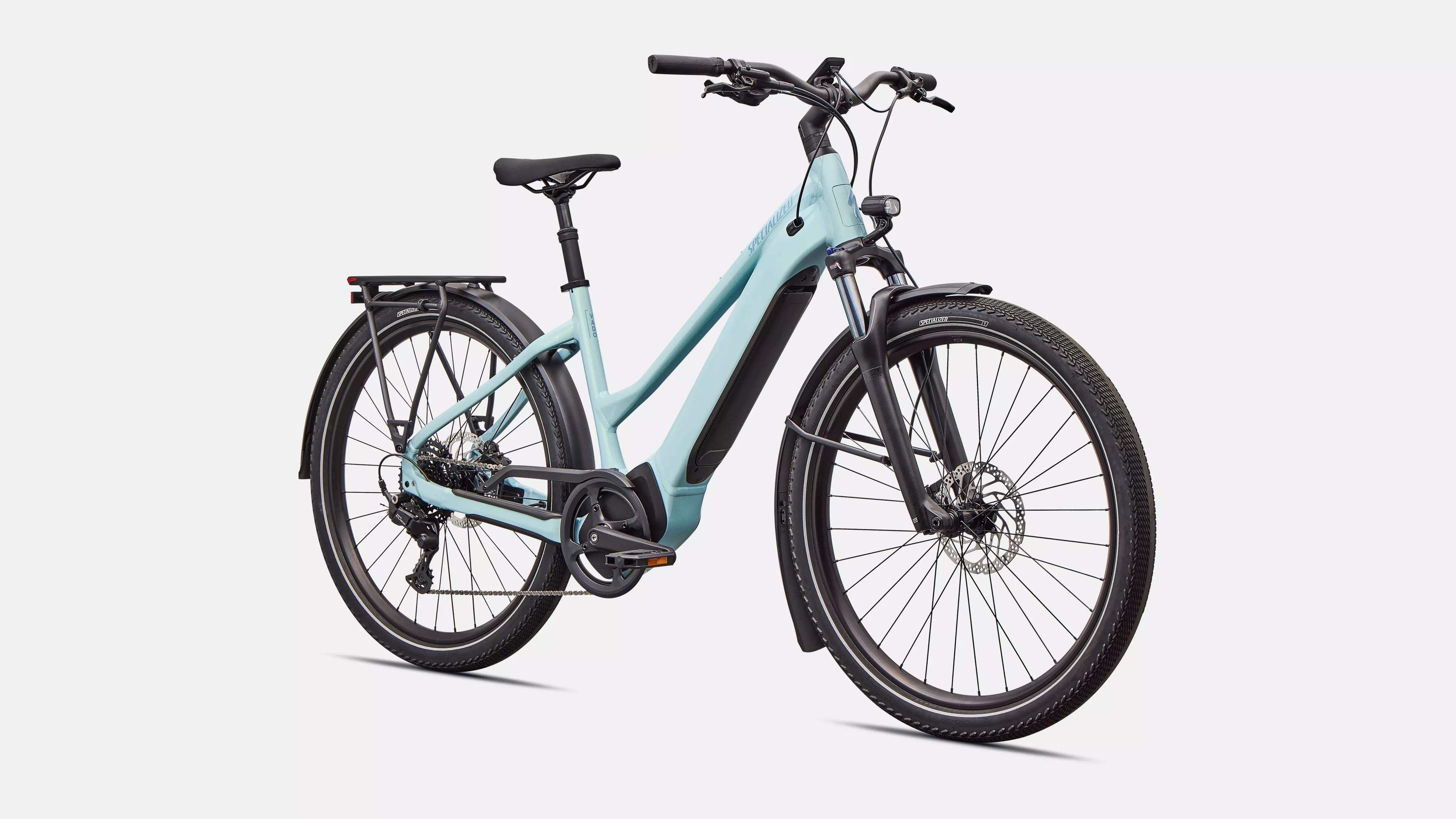 Specialized Turbo Vado 4.0 Step-Through Electric Bike 2026 Gloss Seafoam/25% Lapis Pearl/Glacial Metallic
