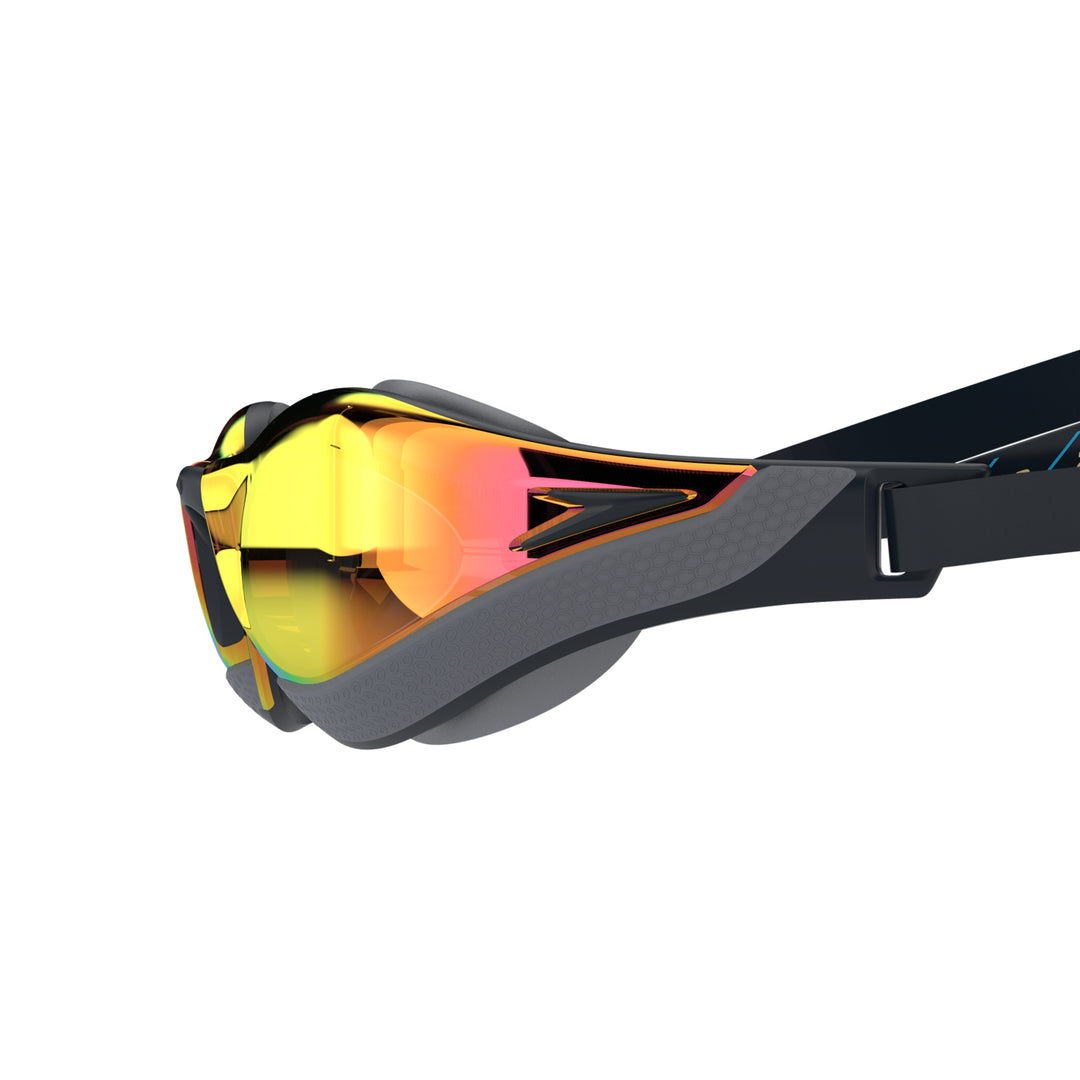 Speedo Fastskin Pure Focus Mirror Swim Goggle Black/Cool Grey Ruby Mirror Lens
