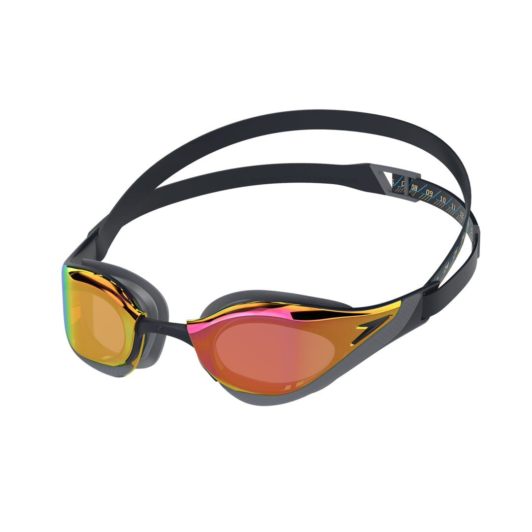 Speedo Fastskin Pure Focus Mirror Swim Goggle Black/Cool Grey Ruby Mirror Lens