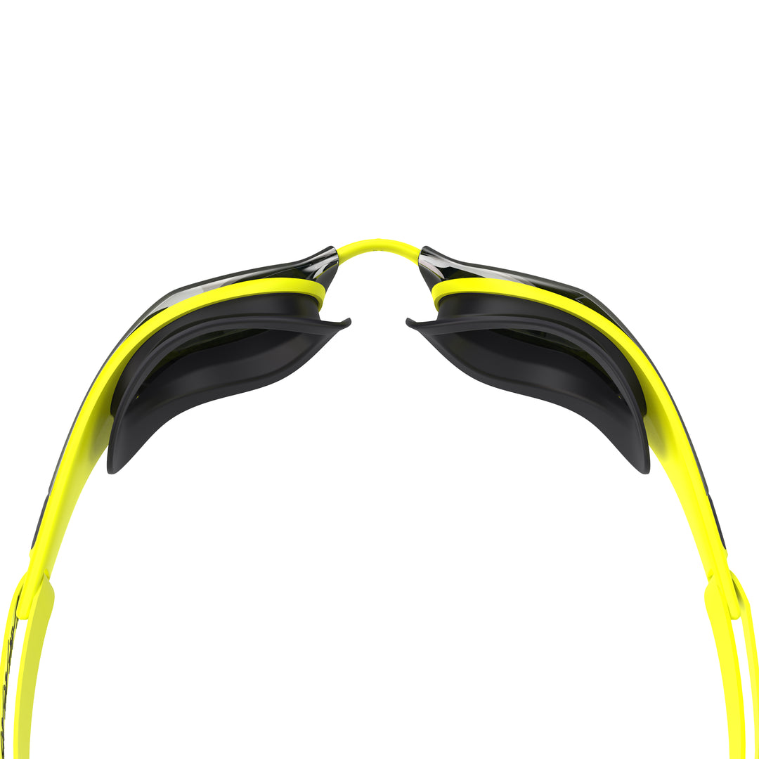 Speedo Fastskin Pure Focus Mirror Swim Goggle Hyper Yellow/Smoke Silver Mirror Lens