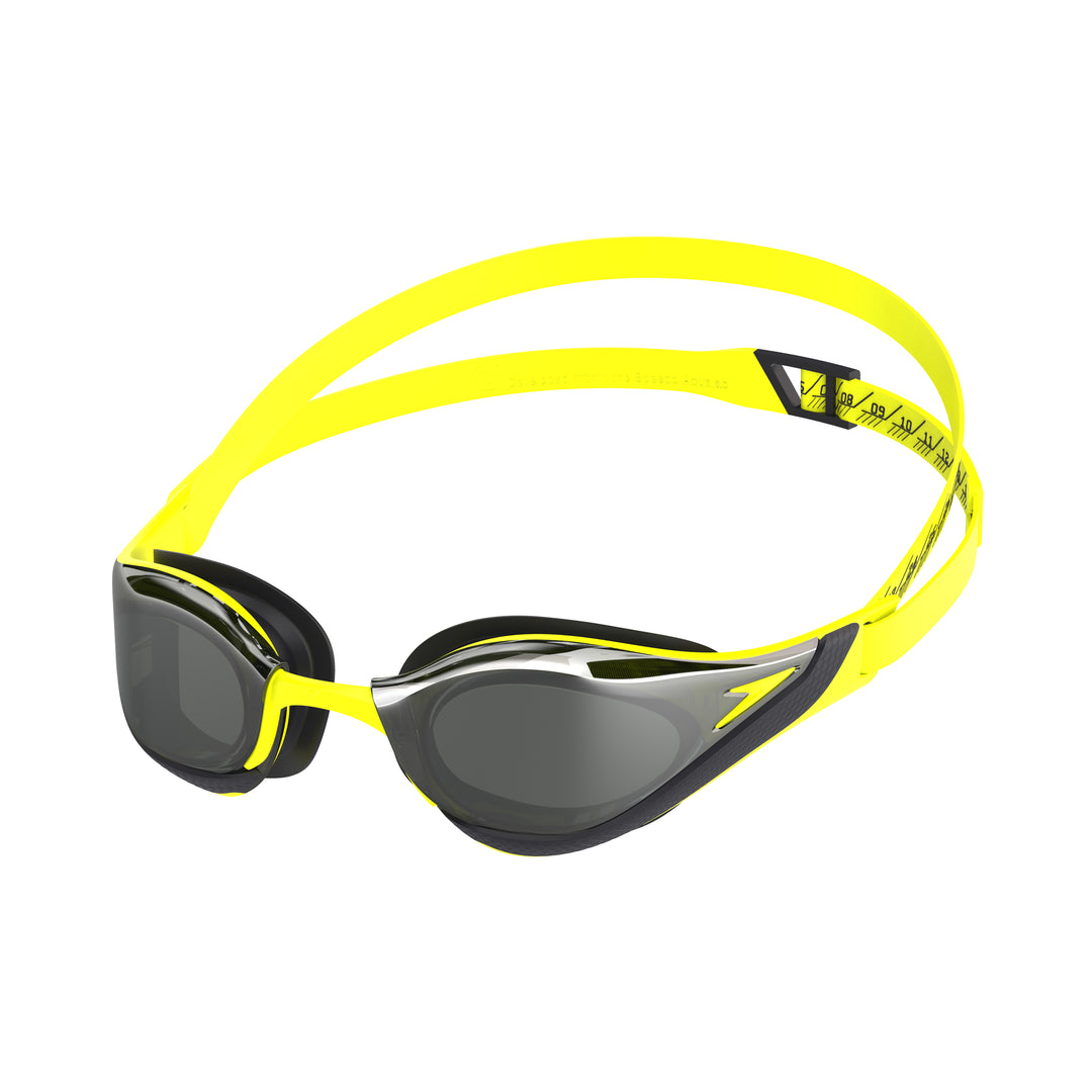 Speedo Fastskin Pure Focus Mirror Swim Goggle Hyper Yellow/Smoke Silver Mirror Lens