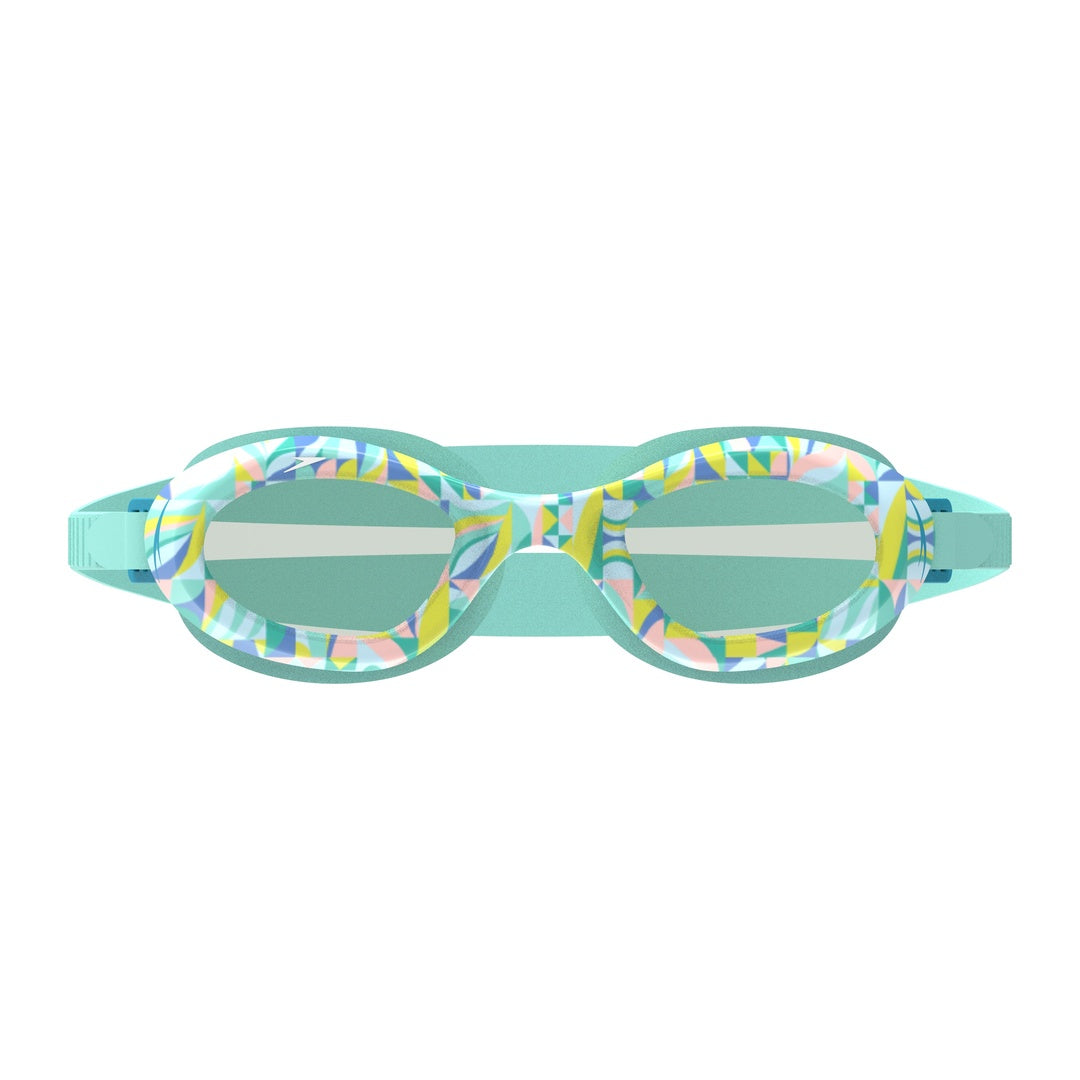 Speedo Junior Futura Hydrospex Printed Swim Goggle Fish Tank Mod Petal Grey Smoke Lens