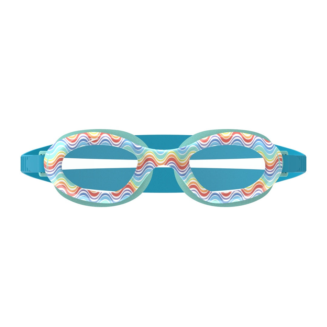 Speedo Junior Futura Hydrospex Printed Swim Goggle Rainbow Clear Lens