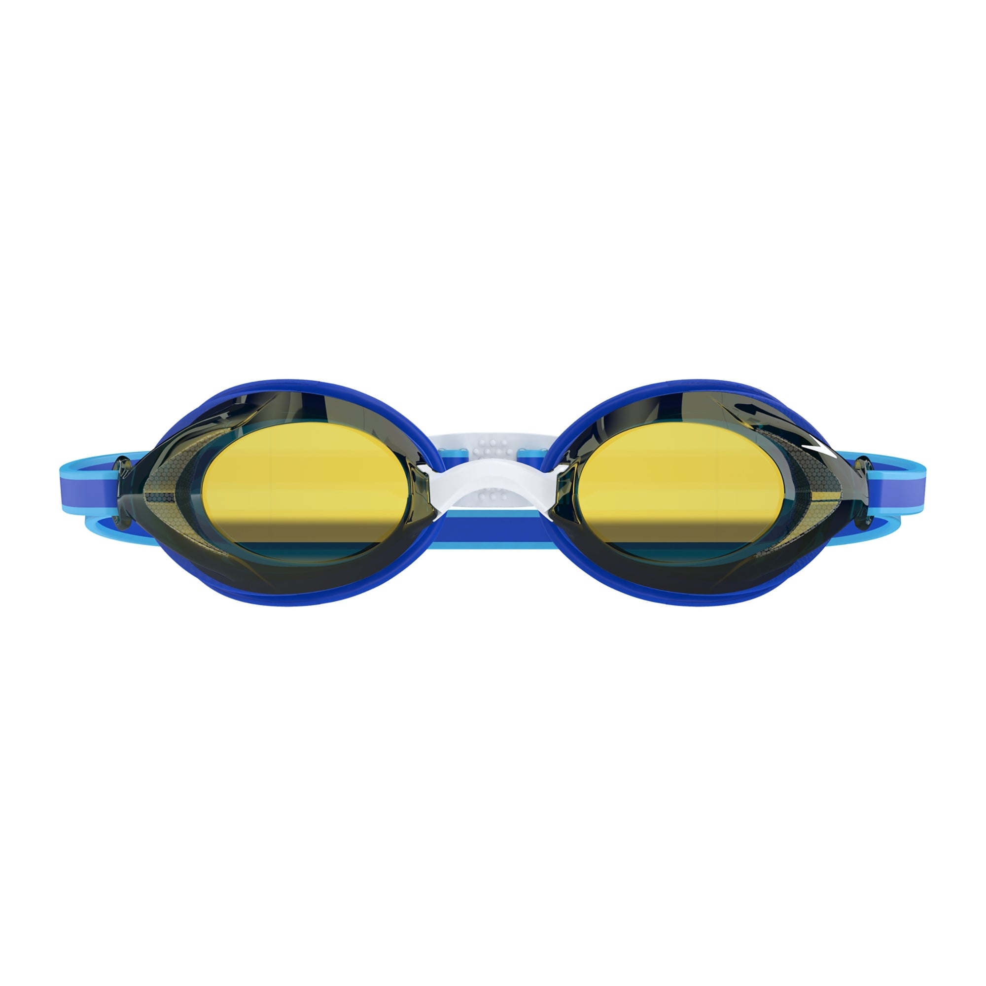 Speedo Junior Vanquisher 3.0 Mirror Swim Goggle Cobalt Pop/Cobalt Gold Mirror Lens