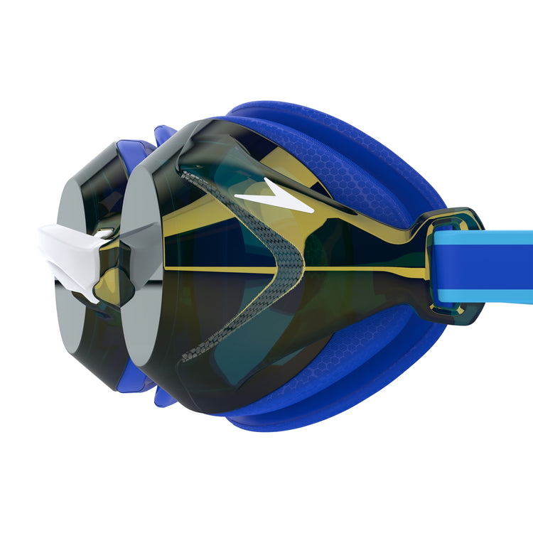 Speedo Junior Vanquisher 3.0 Mirror Swim Goggle Cobalt Pop/Cobalt Gold Mirror Lens