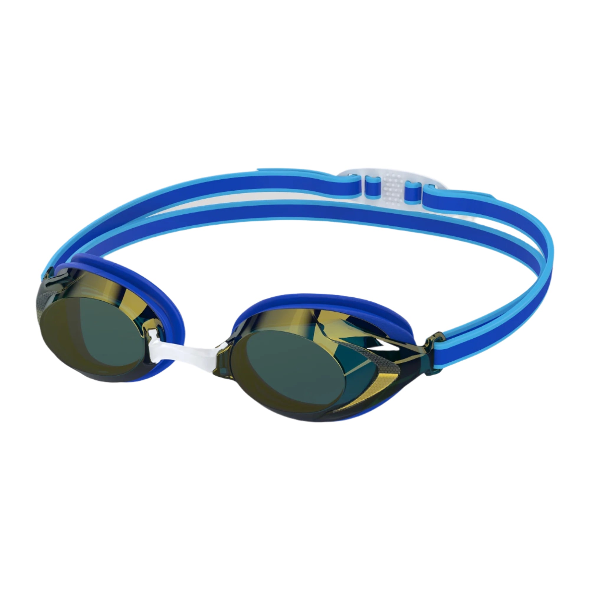 Speedo Junior Vanquisher 3.0 Mirror Swim Goggle Cobalt Pop/Cobalt Gold Mirror Lens