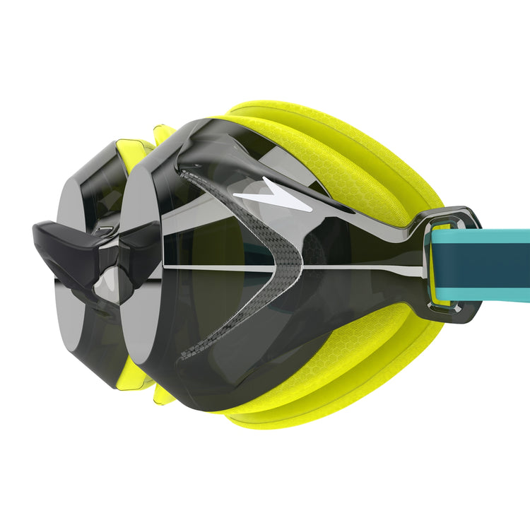 Speedo Junior Vanquisher 3.0 Mirror Swim Goggle Hyper Yellow/Smoke Silver Mirror Lens