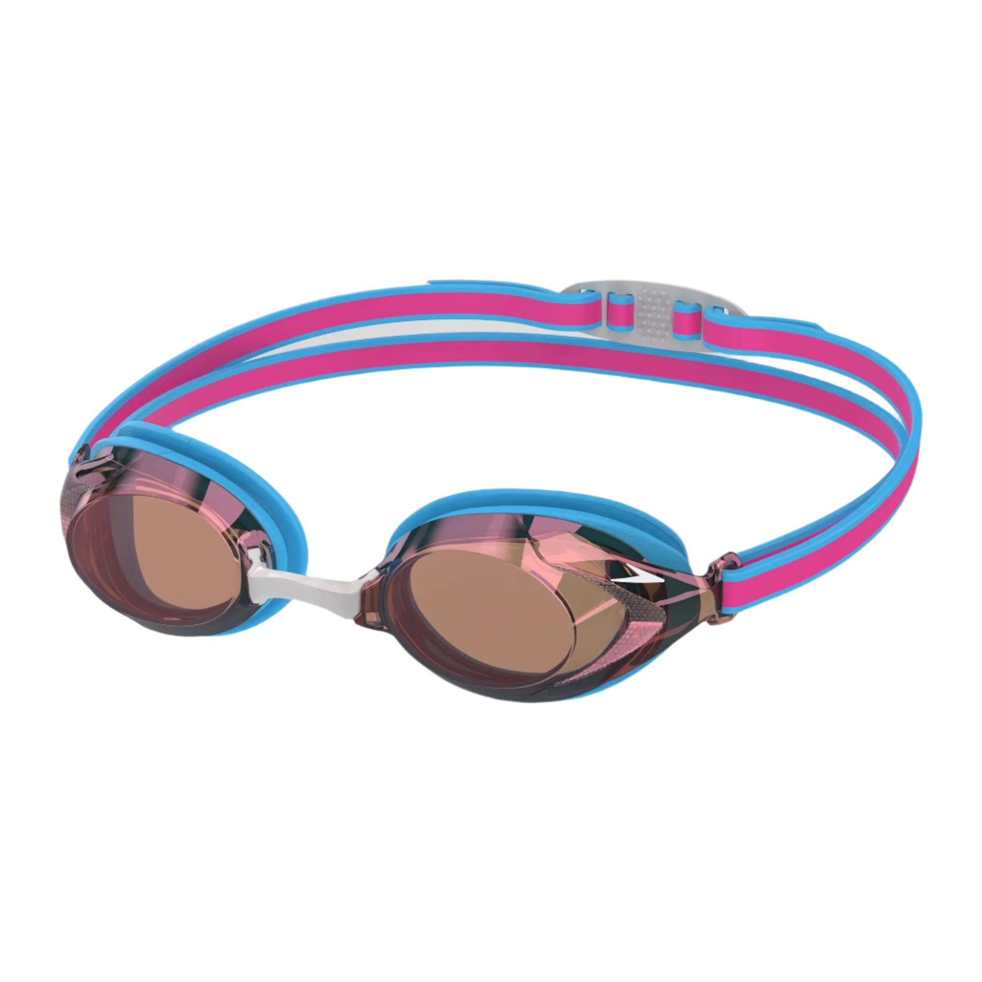 Speedo Junior Vanquisher 3.0 Mirror Swim Goggle Picton Blue/Vermillion Gold Mirror Lens