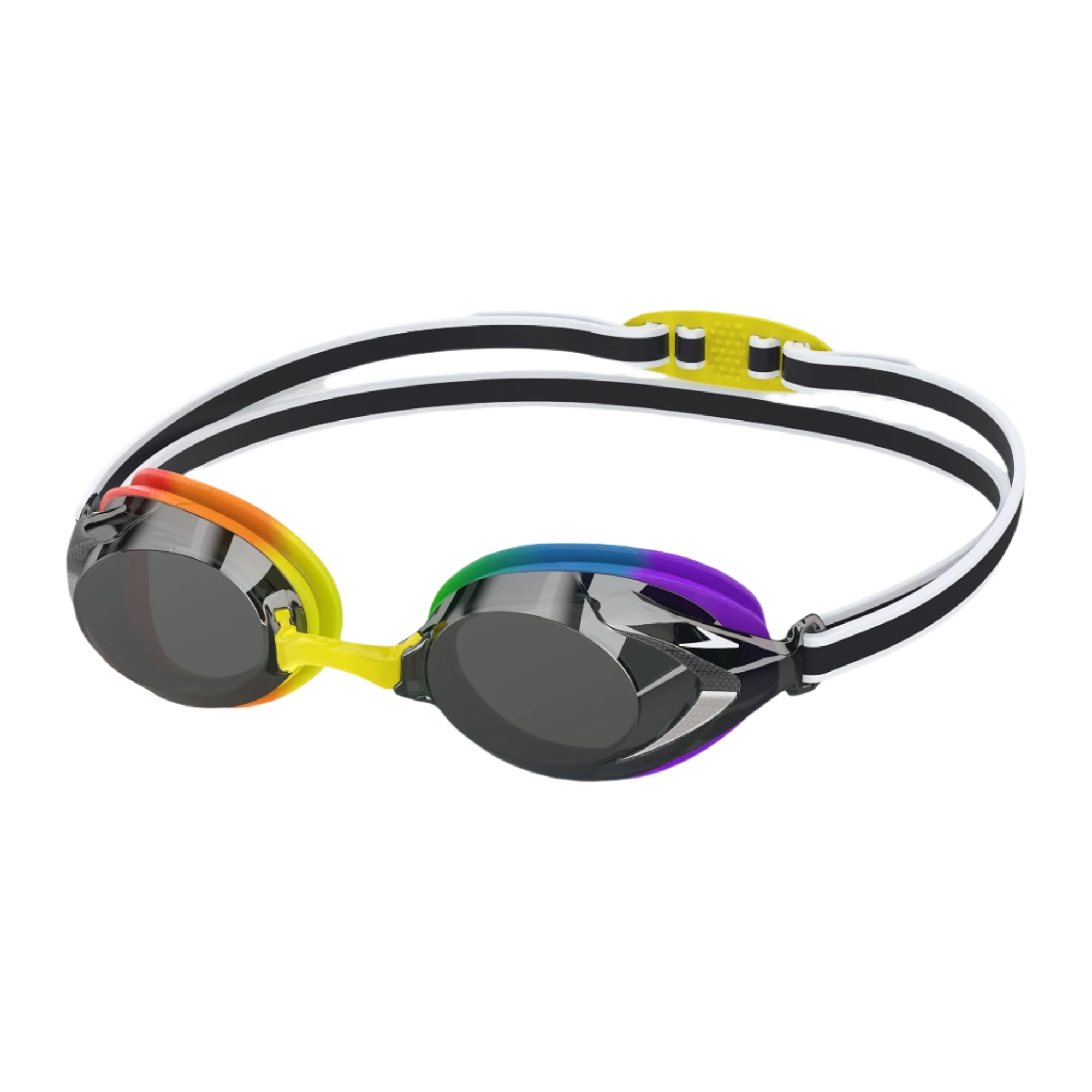Speedo Junior Vanquisher 3.0 Mirror Swim Goggle Rainbow/Smoke Silver Mirror Lens