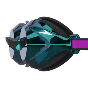 Speedo Junior Vanquisher 3.0 Mirror Swim Goggle Speedo Black/Cobalt Emerald Mirror Lens