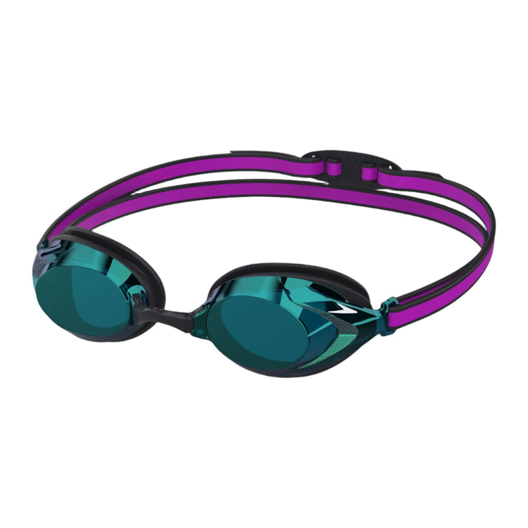 Speedo Junior Vanquisher 3.0 Mirror Swim Goggle Speedo Black/Cobalt Emerald Mirror Lens