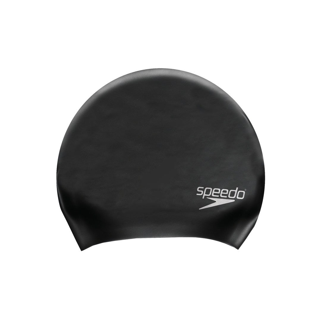 Speedo Long Hair Silicone Swim Cap black