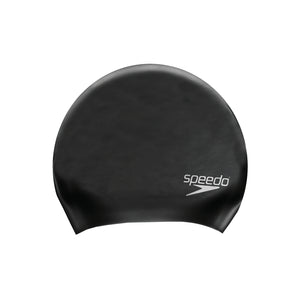 Speedo Long Hair Silicone Swim Cap black