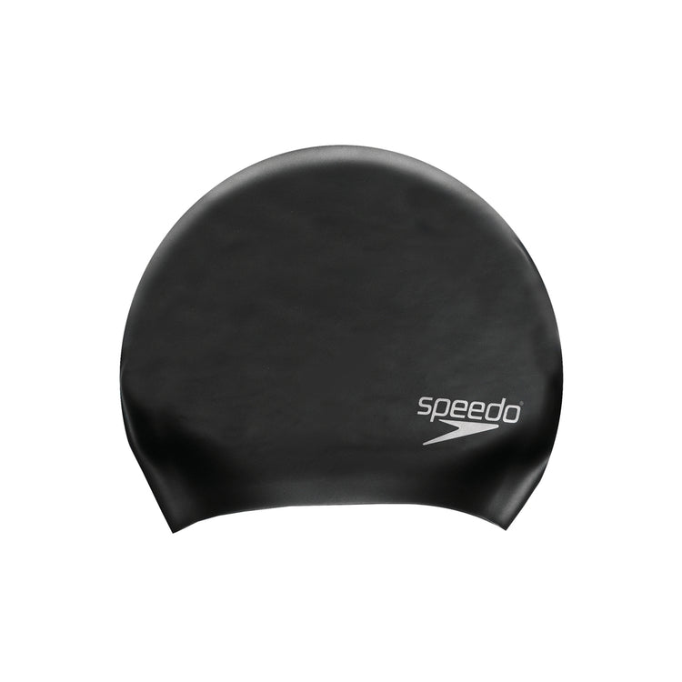 Speedo Long Hair Silicone Swim Cap black