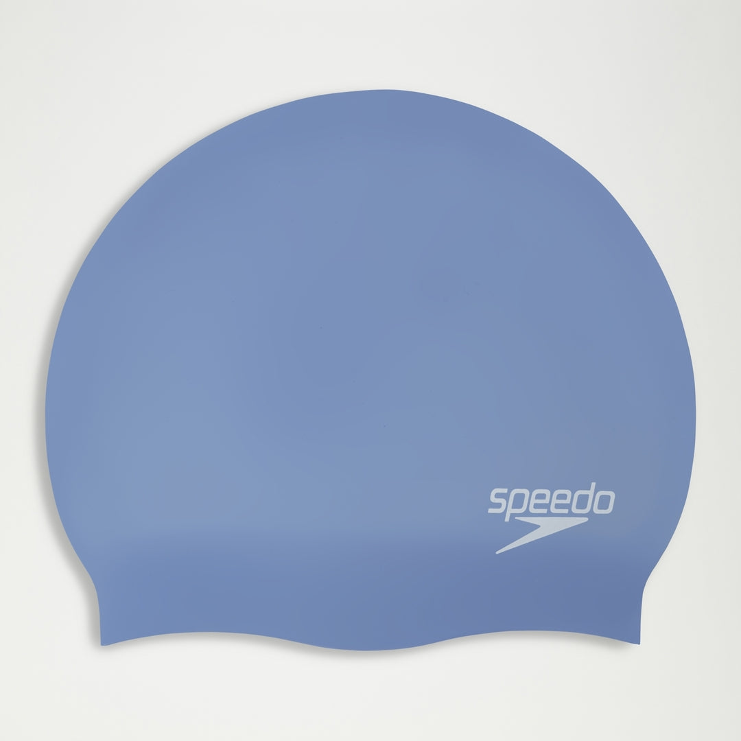 Speedo Long Hair Silicone Swim Cap blue