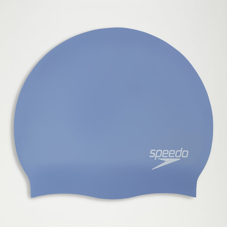 Speedo Long Hair Silicone Swim Cap blue