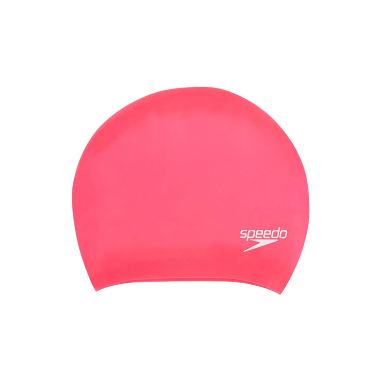 Speedo Long Hair Silicone Swim Cap pink