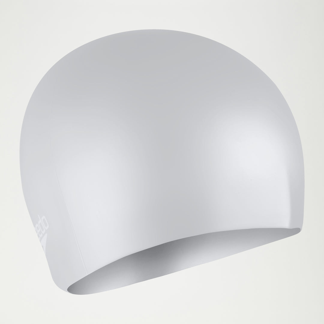 Speedo Long Hair Silicone Swim Cap silver