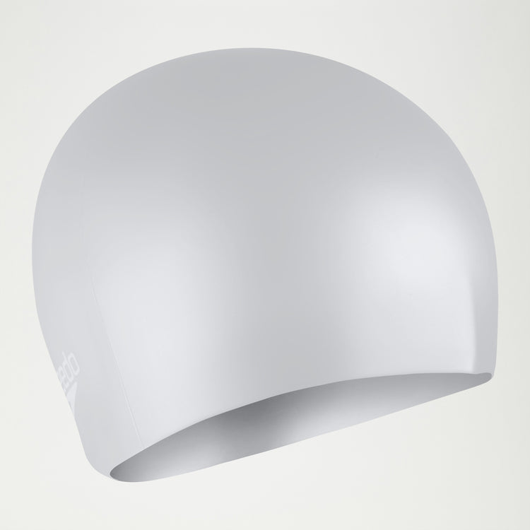 Speedo Long Hair Silicone Swim Cap silver