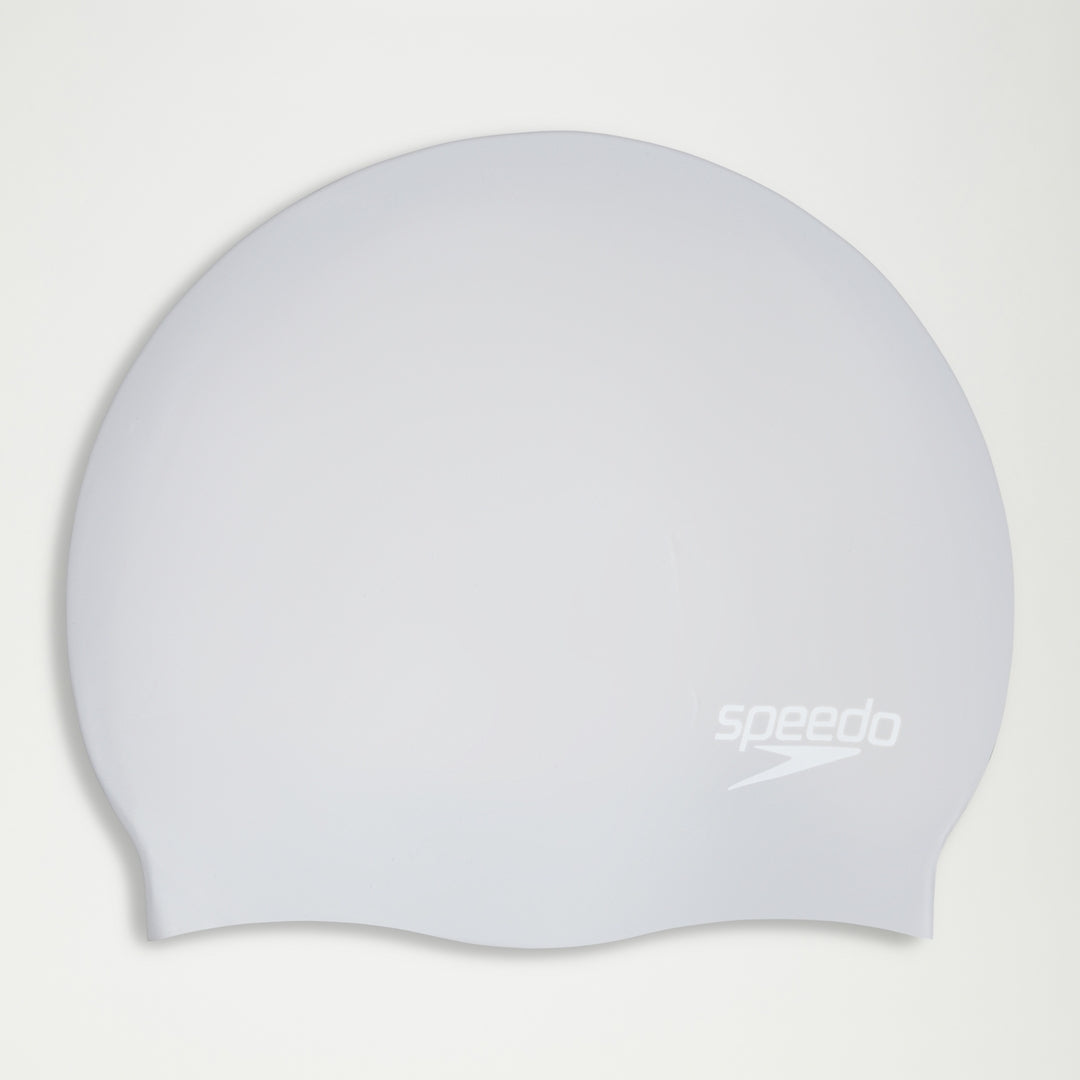Speedo Long Hair Silicone Swim Cap silver