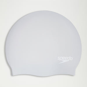 Speedo Long Hair Silicone Swim Cap silver