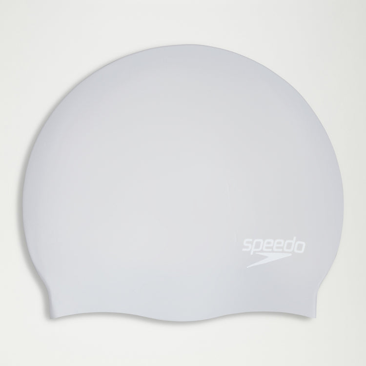 Speedo Long Hair Silicone Swim Cap silver
