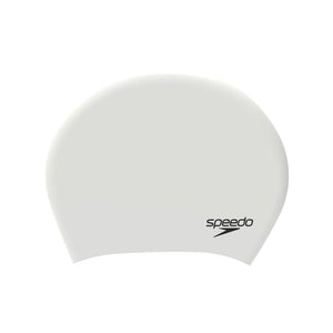 Speedo Long Hair Silicone Swim Cap Speedo white